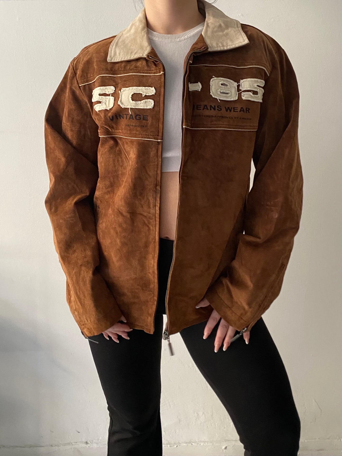 Vintage suede leather jacket