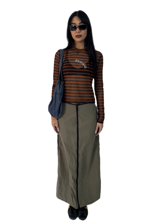 2 in 1 khaki pants/ skirt