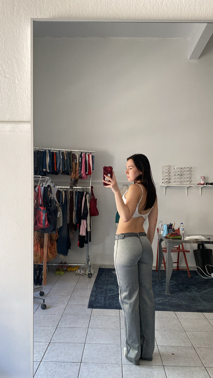 Deadstock Ysatis metallic grey pants