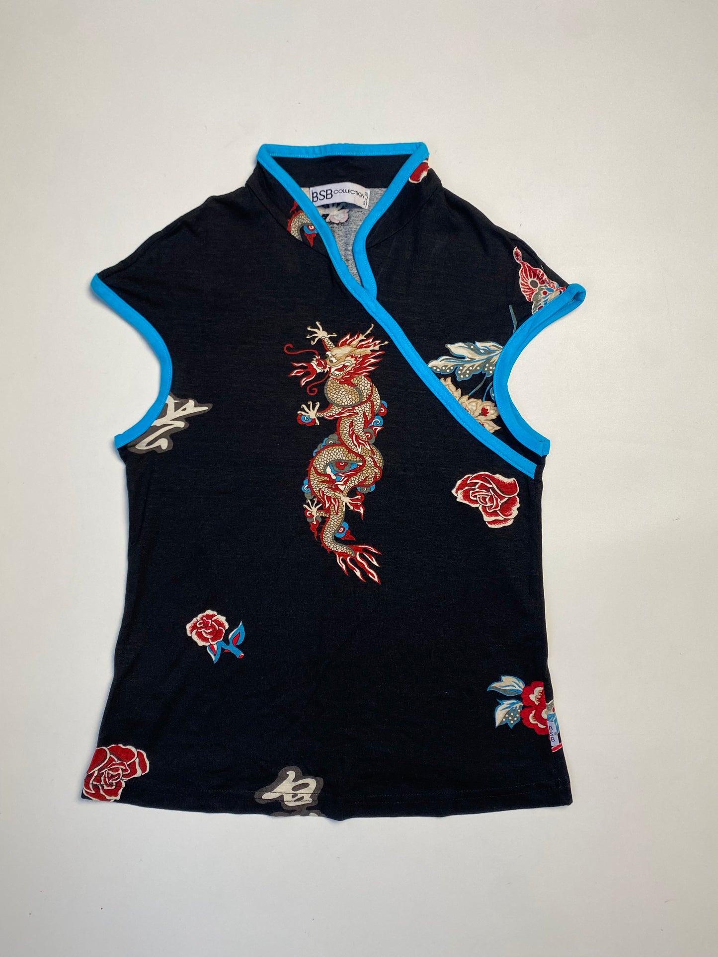 Bsb black qipao top