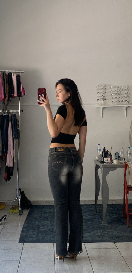 Y2K Low Rise Washed Stretchy Pants