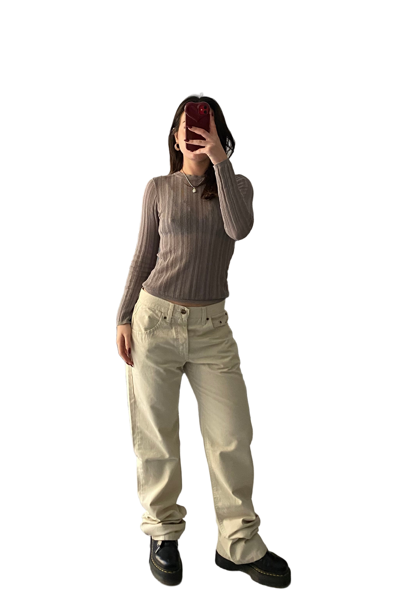 Deadstock Reflex beige cotton pants