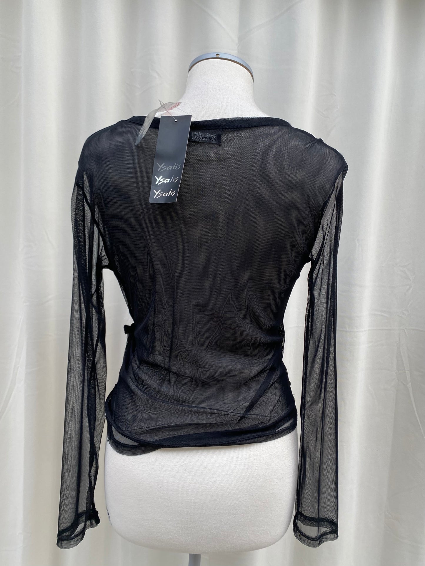 Deadstock sequin see through blouse
