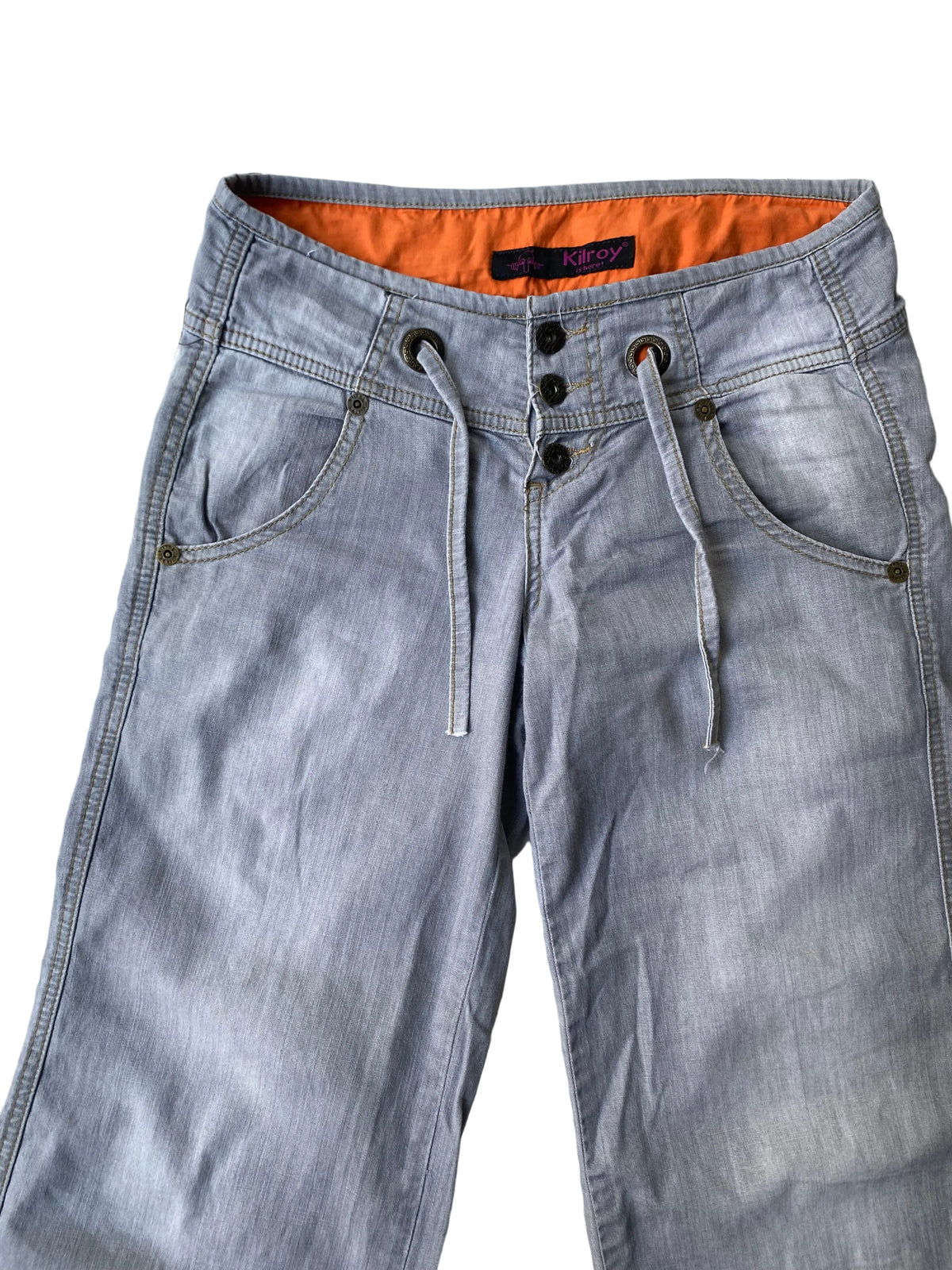 Vintage low rise denim cargo pants