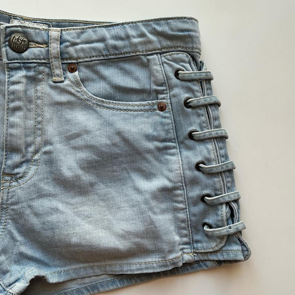 Denim mini shorts