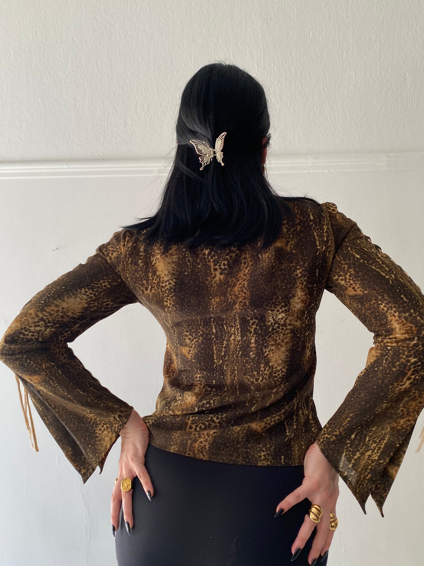 Vintage animal print top