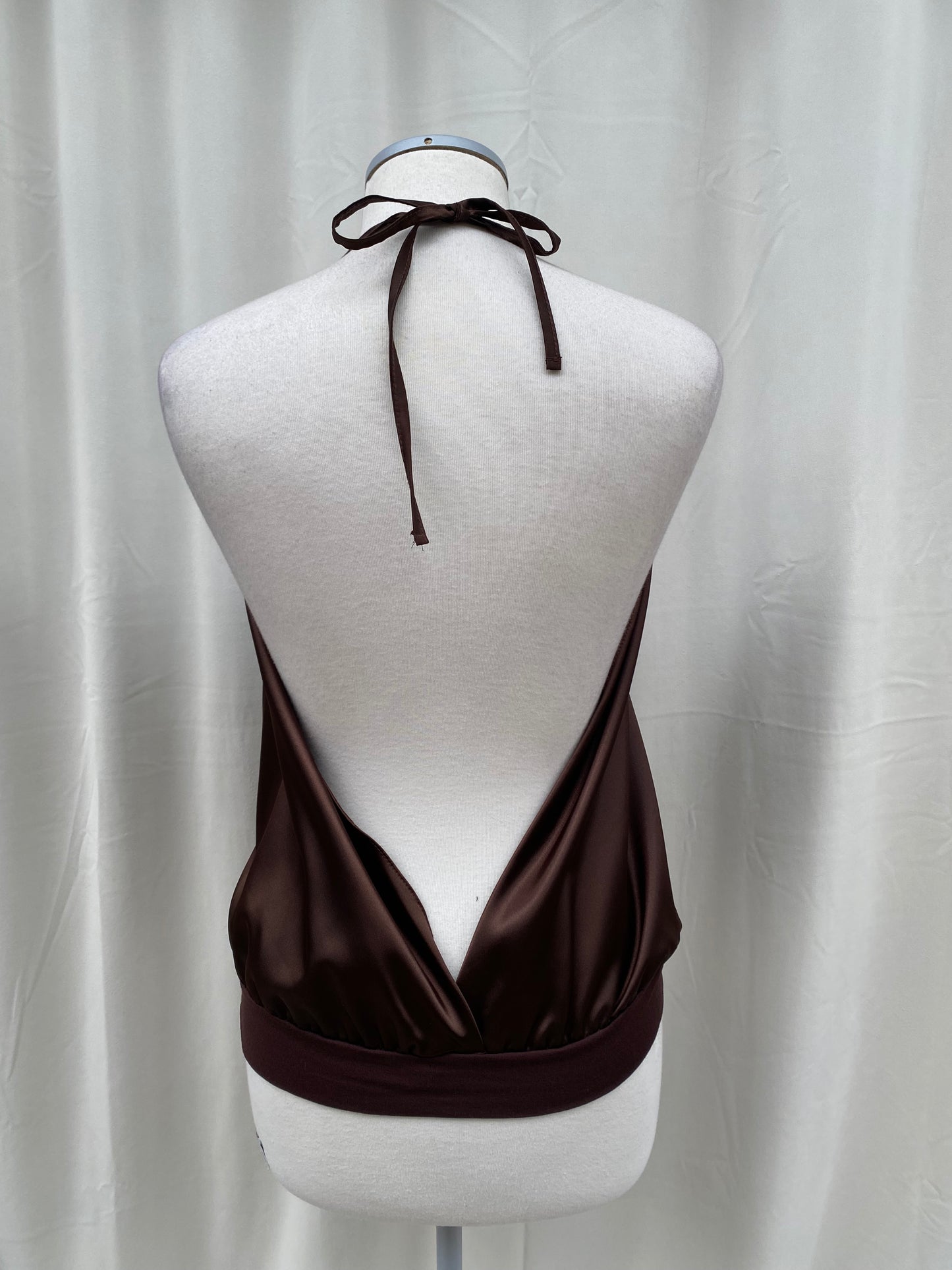 Deadstock Open Back satin top