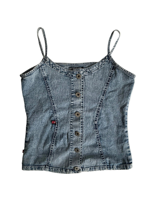 Y2K Button Up denim top