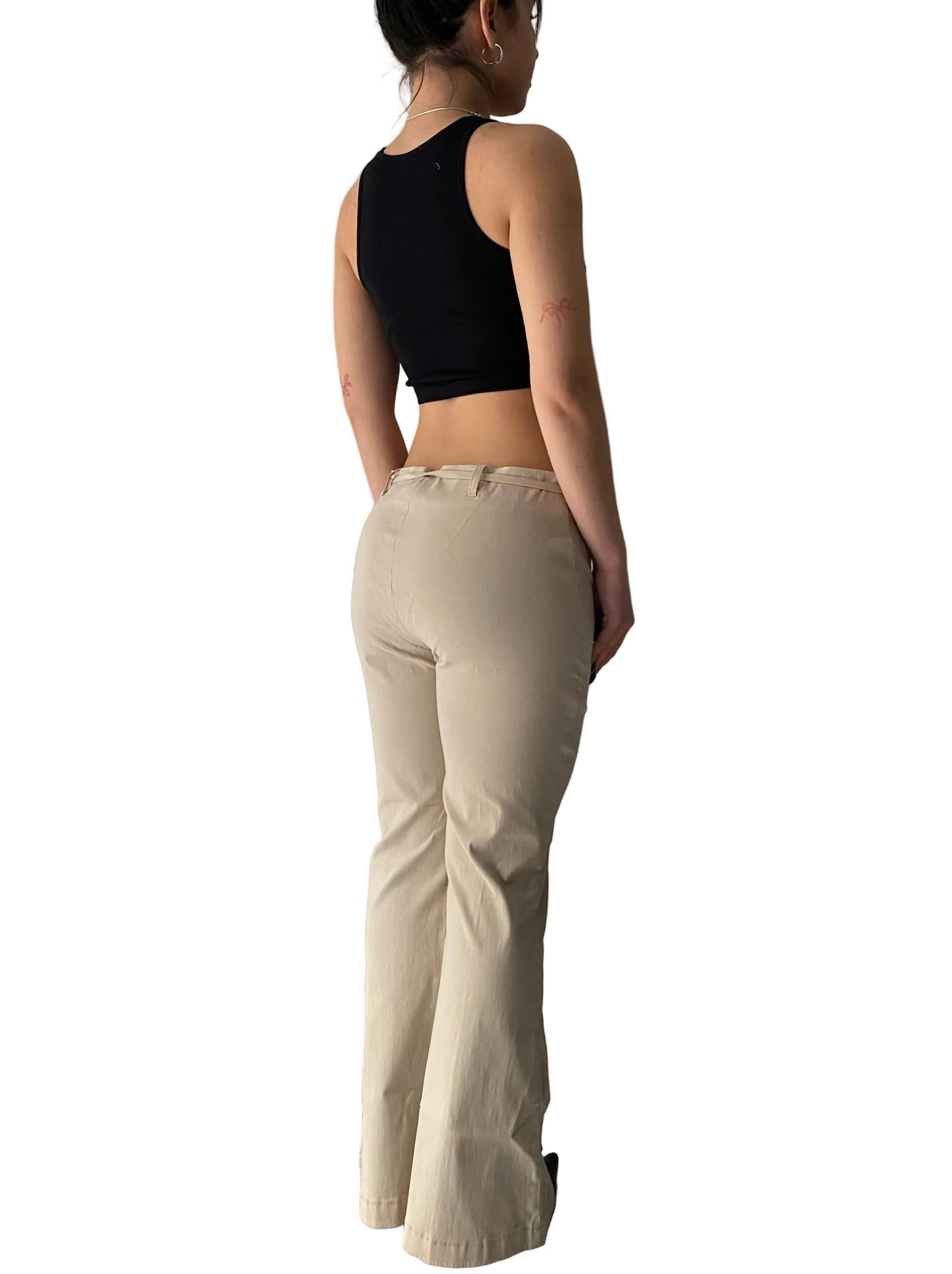 Vintage cream flare pants