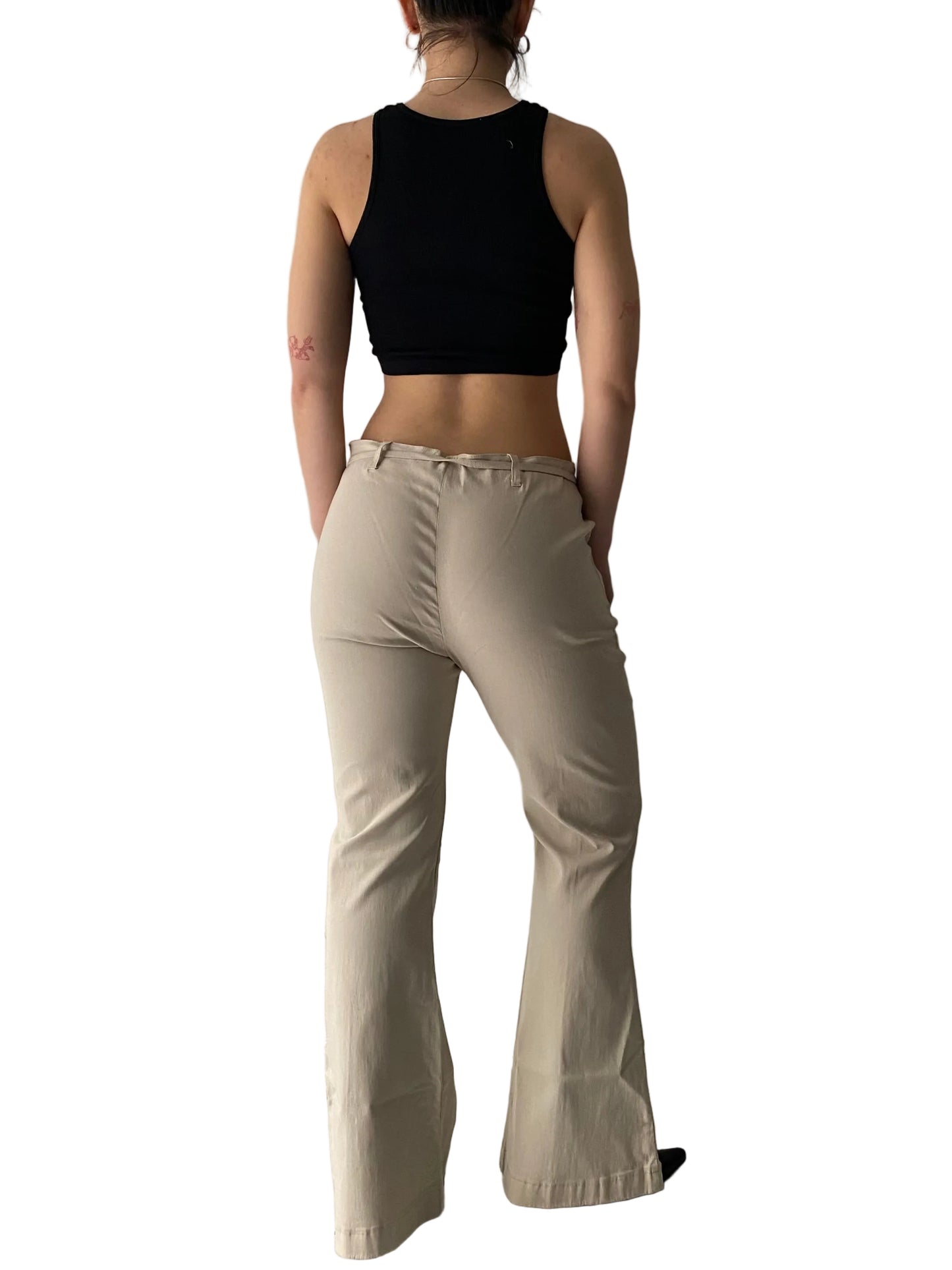 Vintage cream flare pants