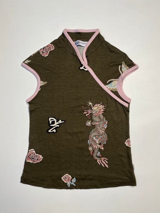 Bsb khaki qipao top