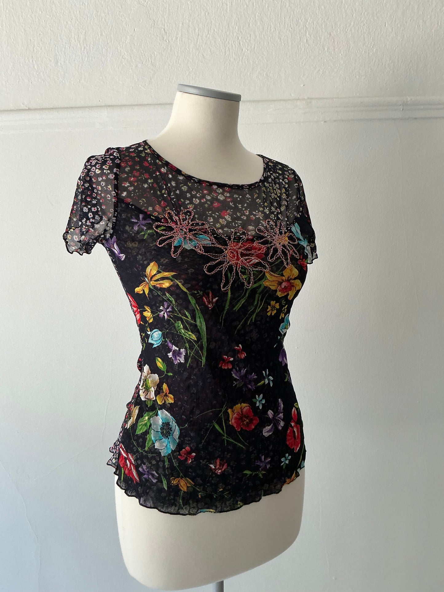 Vintage semi see through top