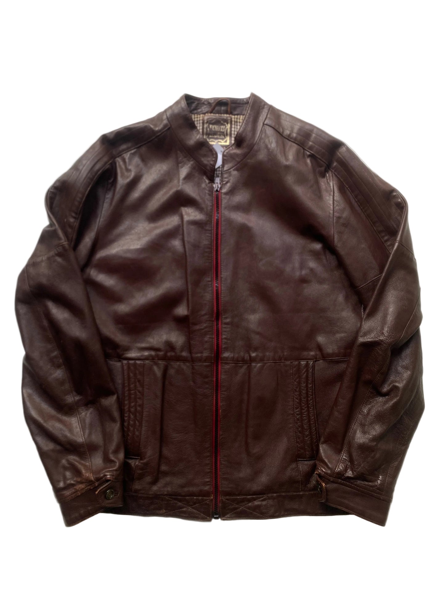 Dark brown/burgundy leather jacket