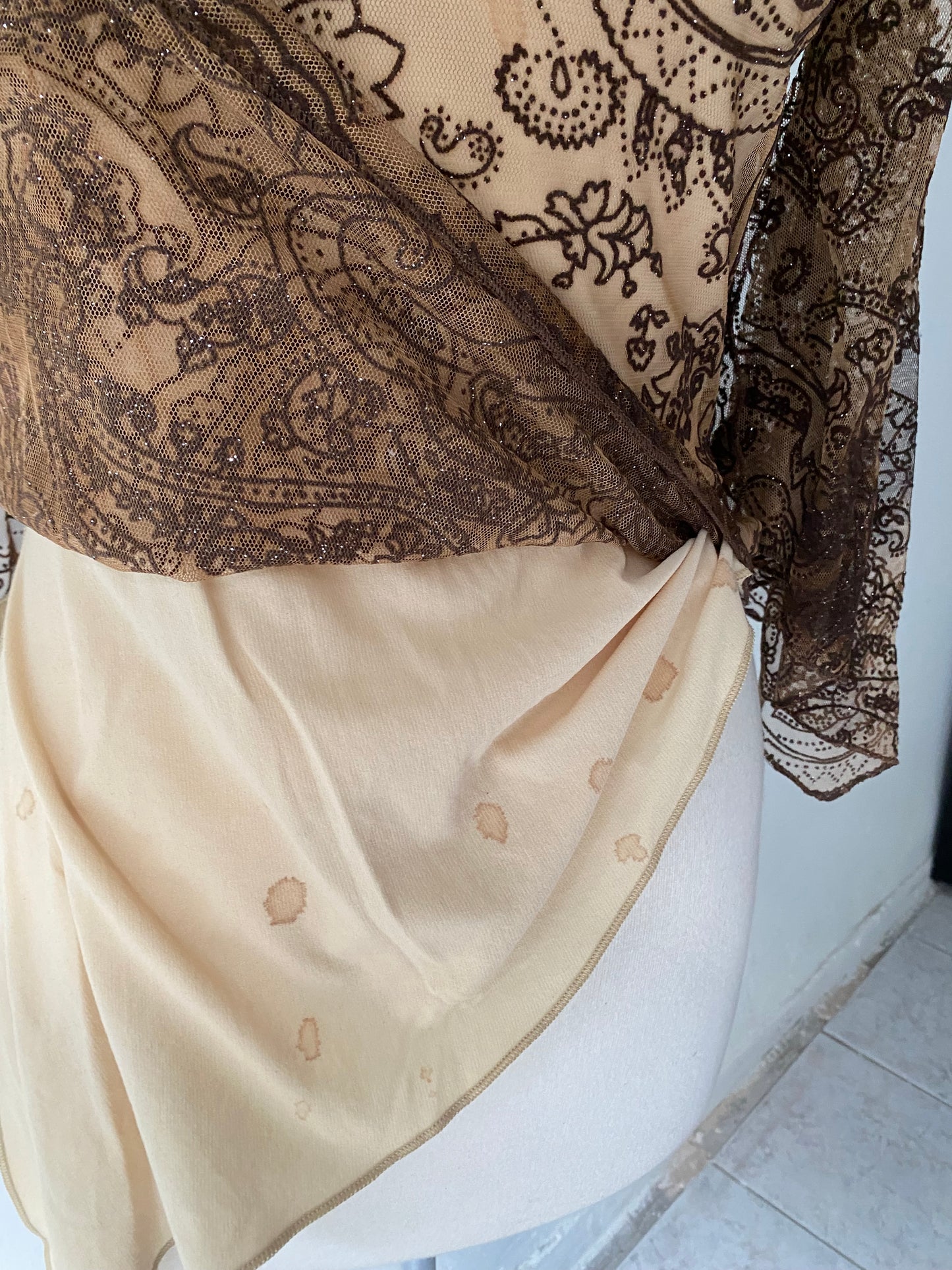 Vintage fairy one shoulder top