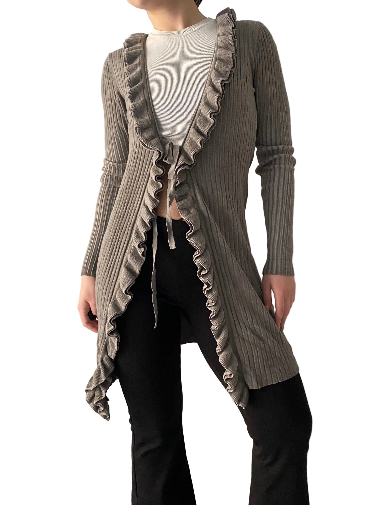 Vintage ruffle cardigan