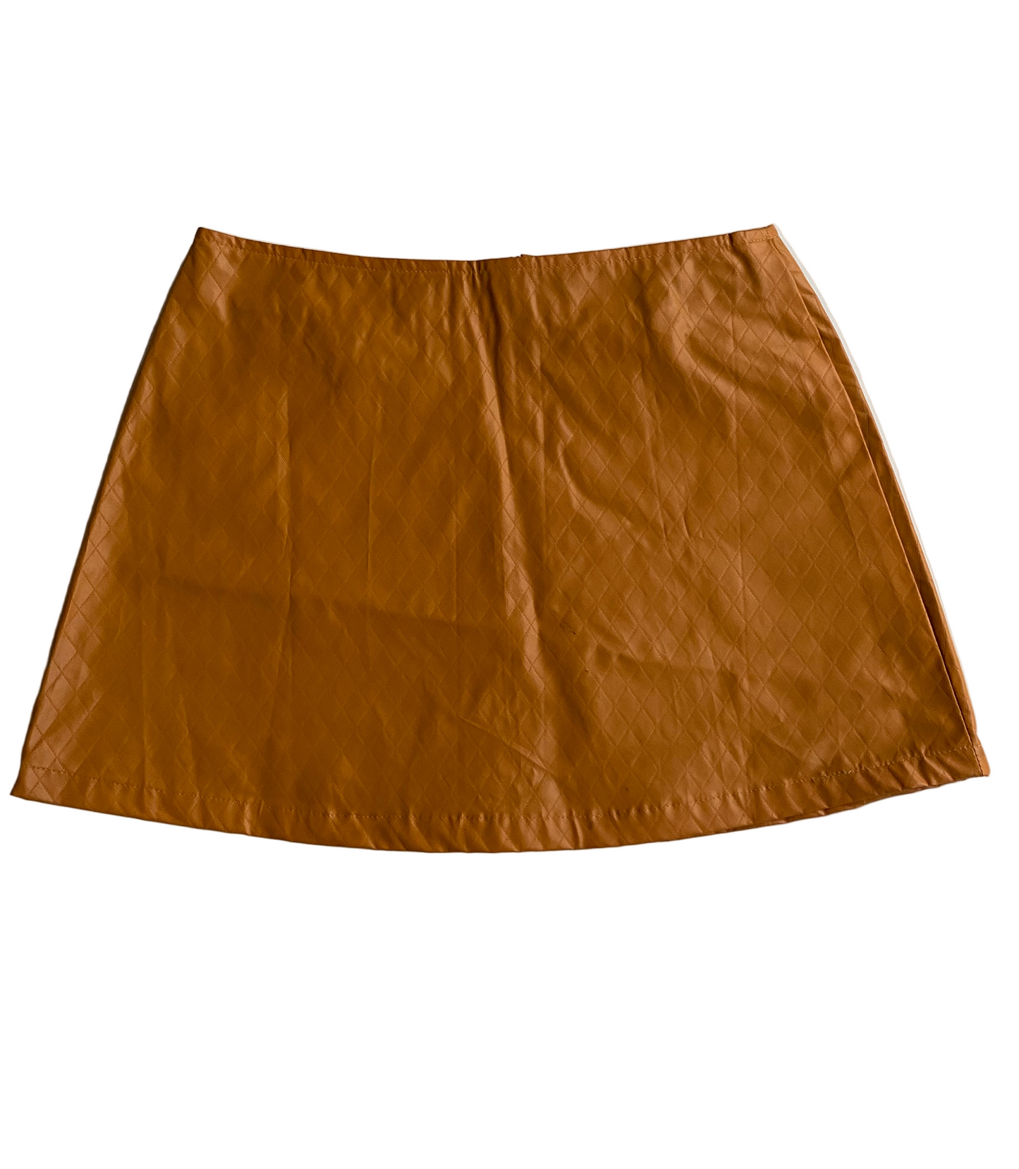 Bylot orange faux leather skirt