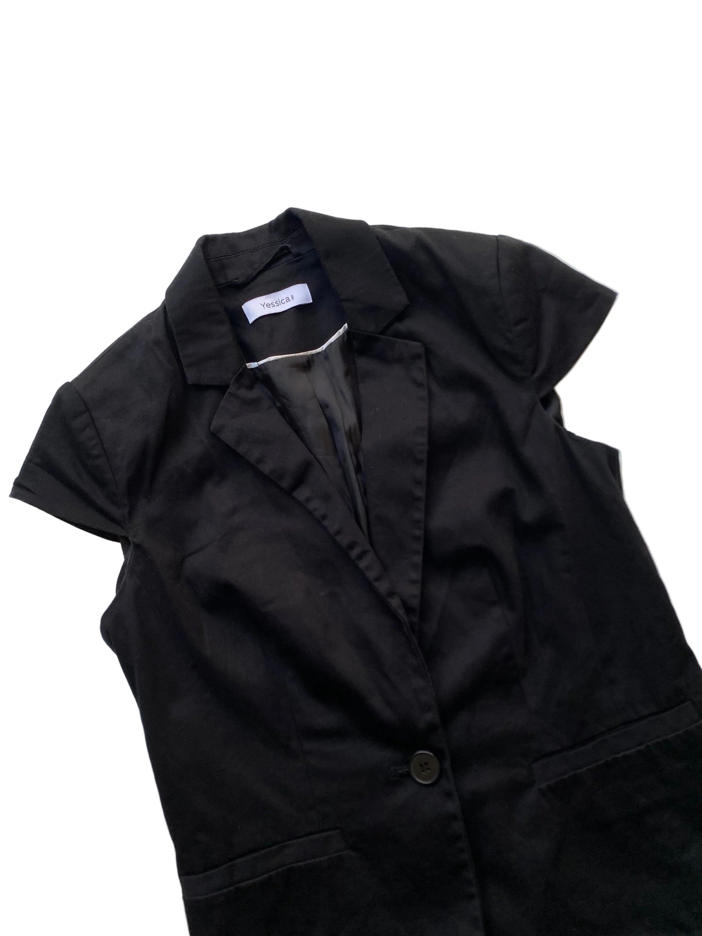 Vintage black blazer with short sleeves