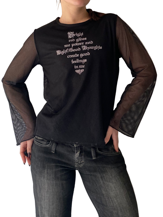 Vintage X-mail fishnet longsleeve