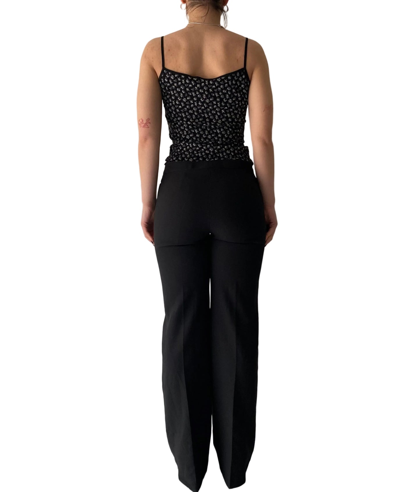 Black straight office pants