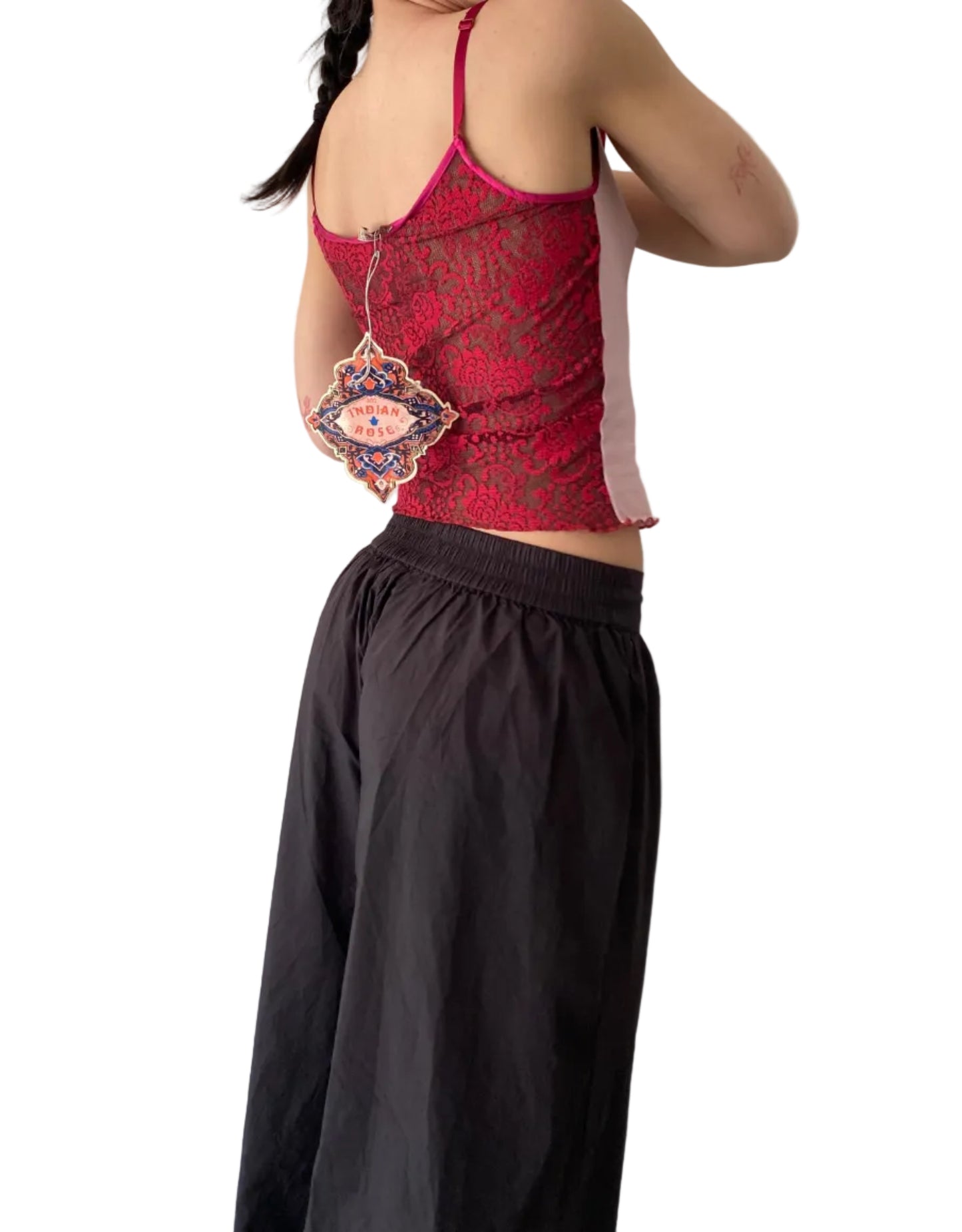 Indian rose Deadstock top with lace back