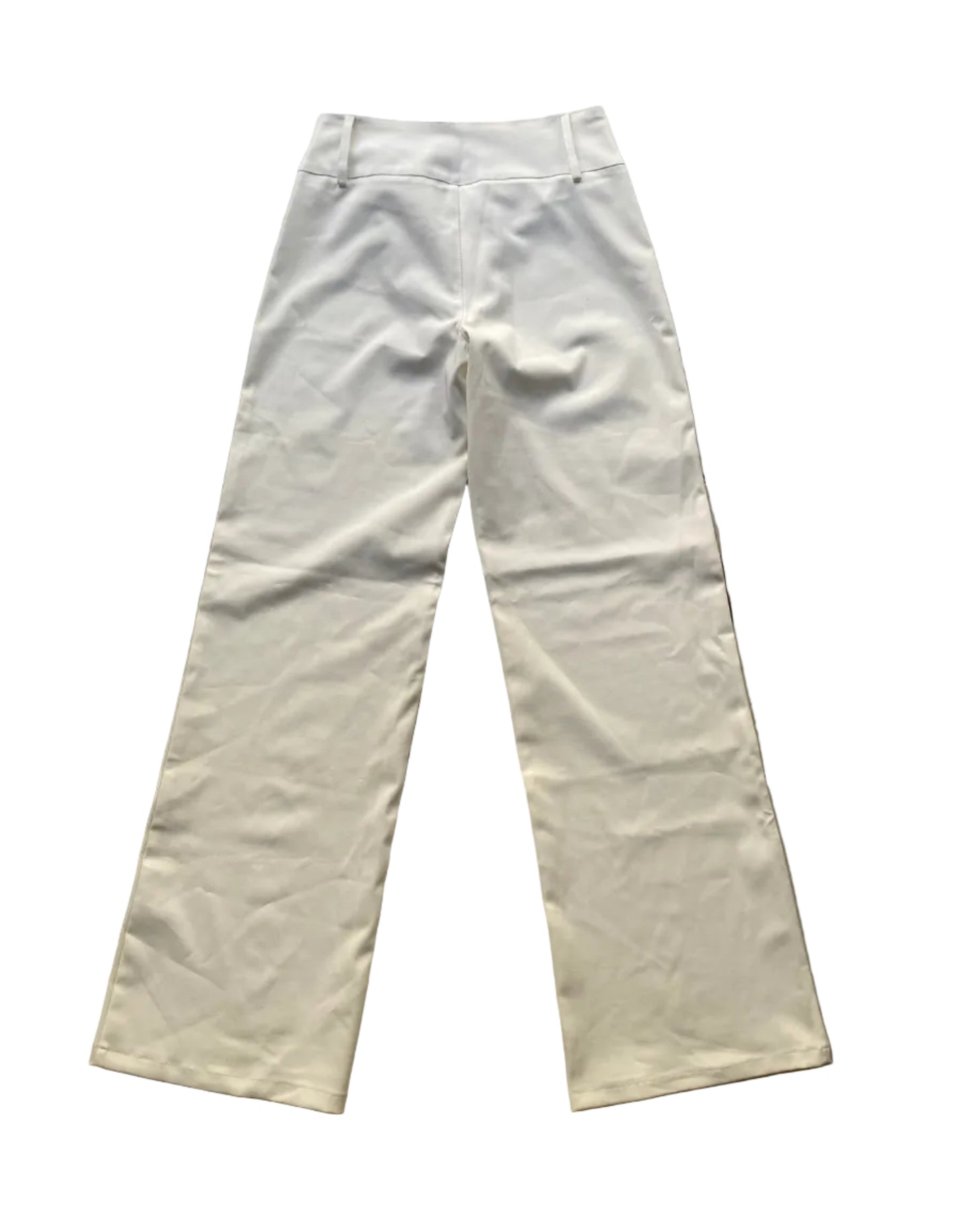 White mid rise office pants