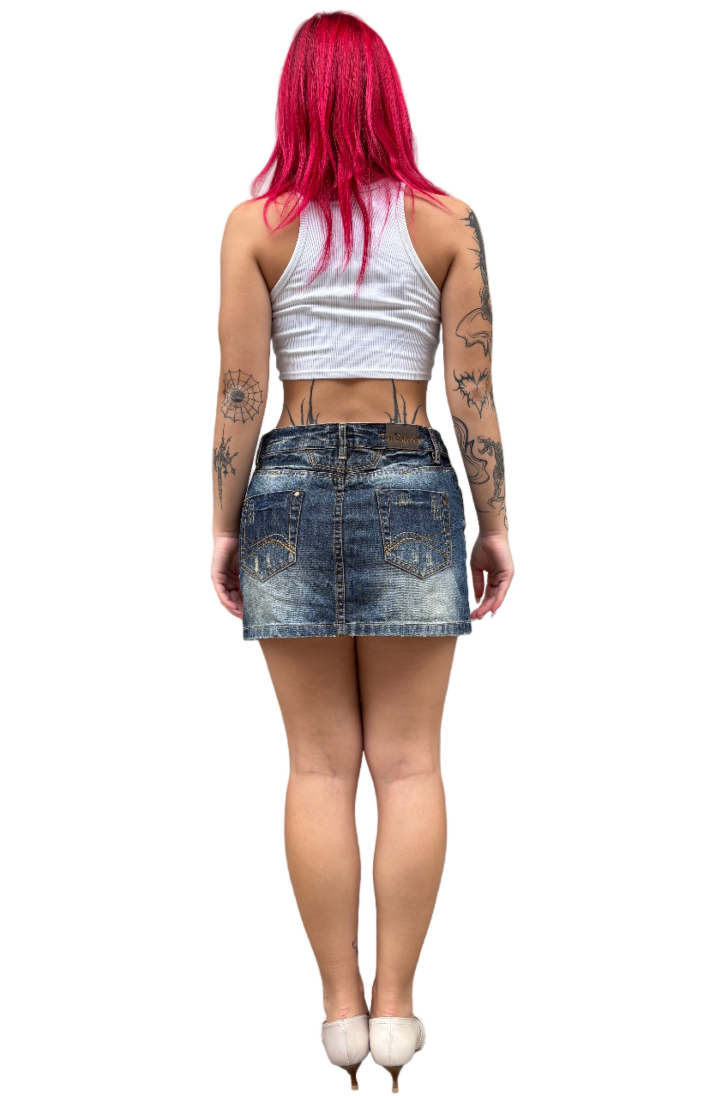 Y2K denim skirt