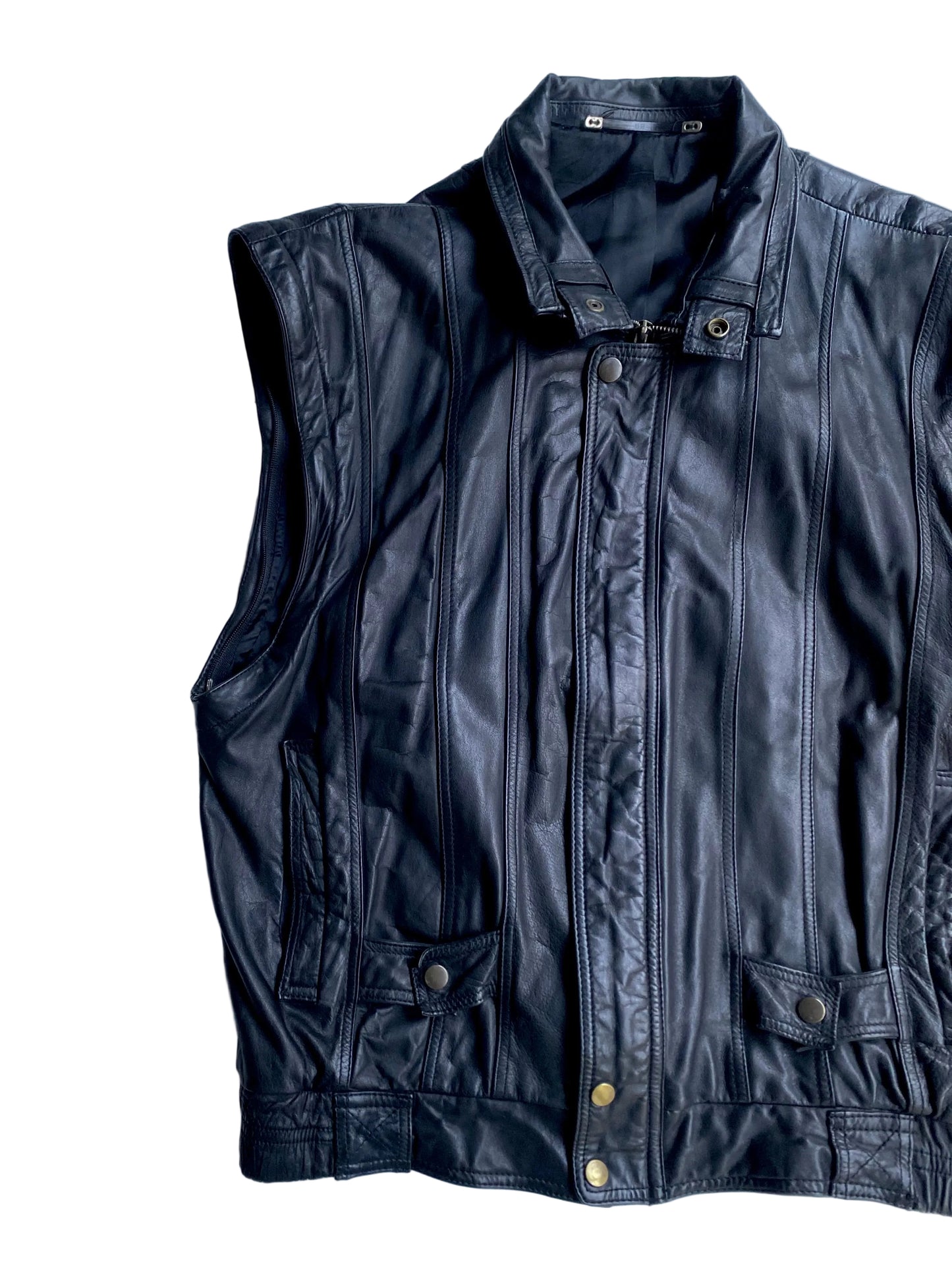 Vintage leather Bomber / Vest