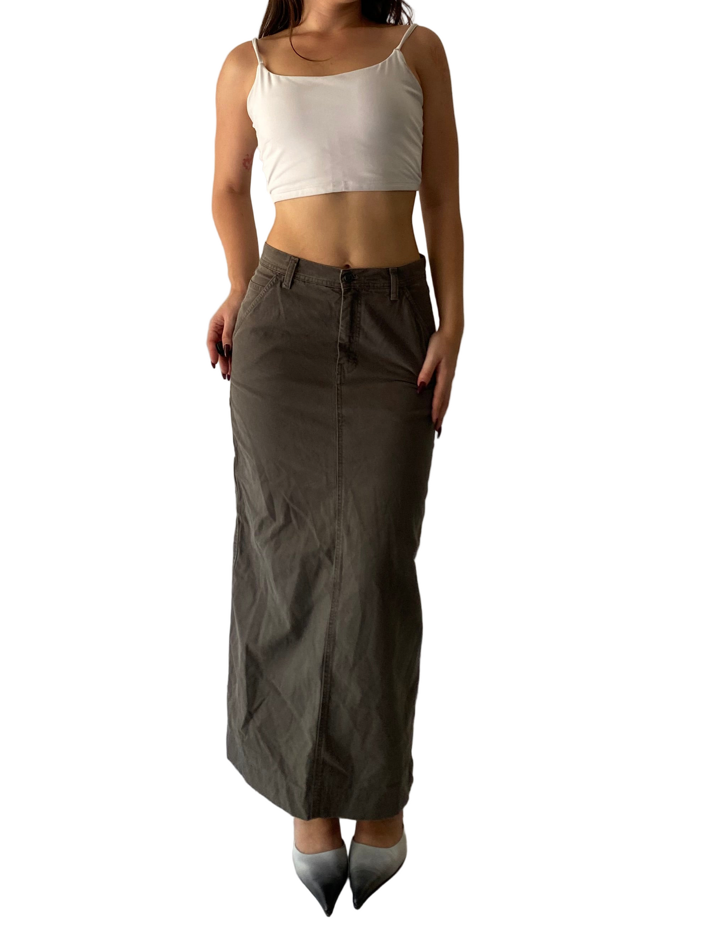 Vintage Benetton maxi cargo skirt