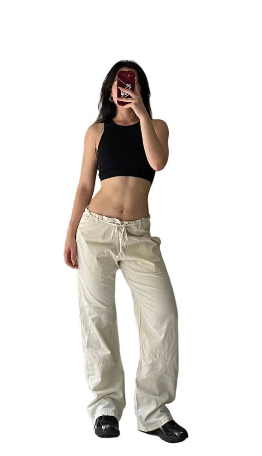 Cream Rifle cotton pants
