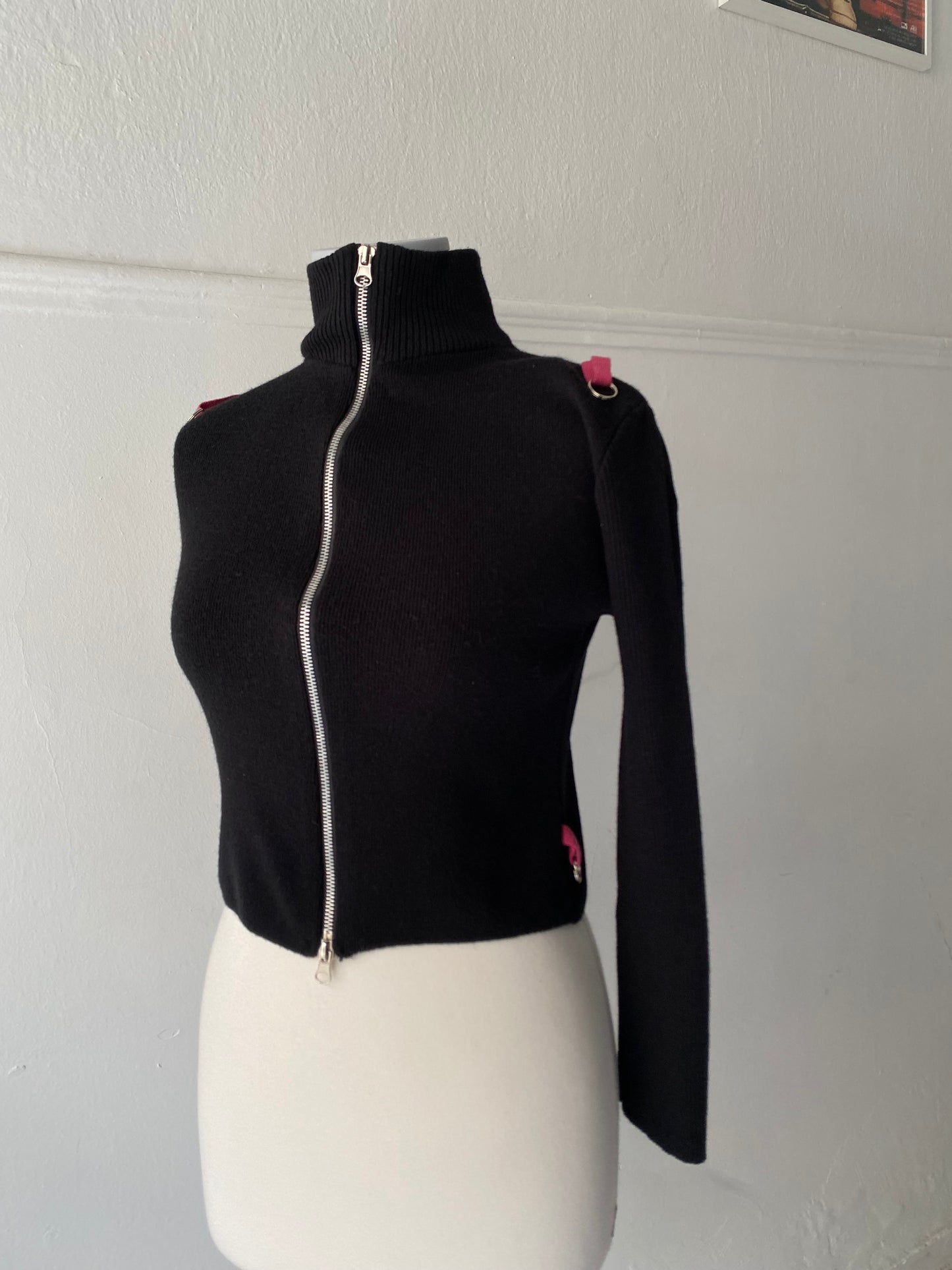 Deadstock cropped zip up jacket