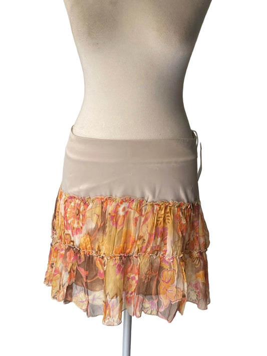 100% silk deadstock skirt