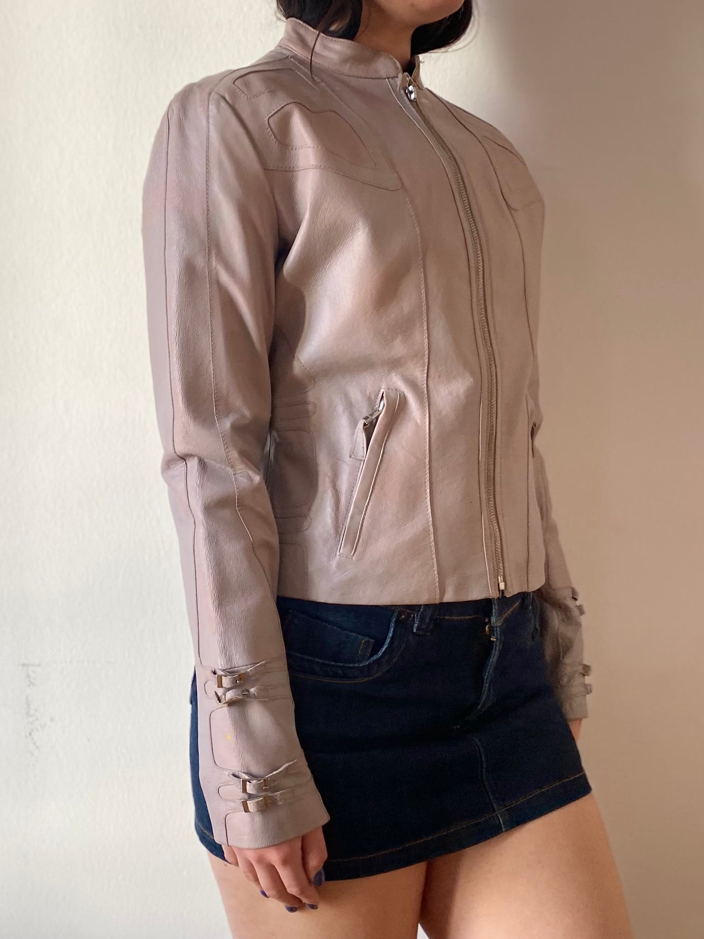 Deadstock moto leather jacket