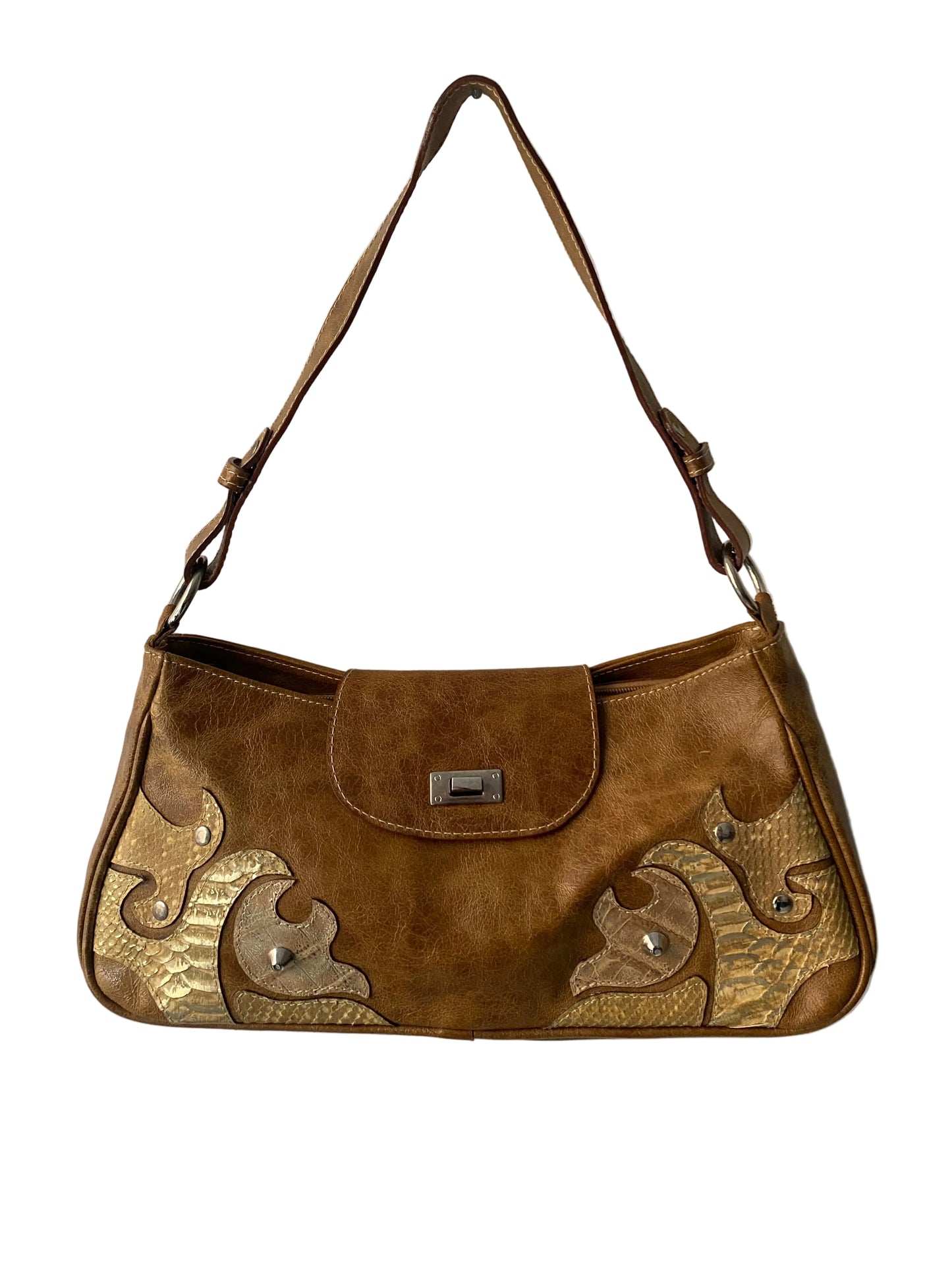 Vintage camel shoulder bag