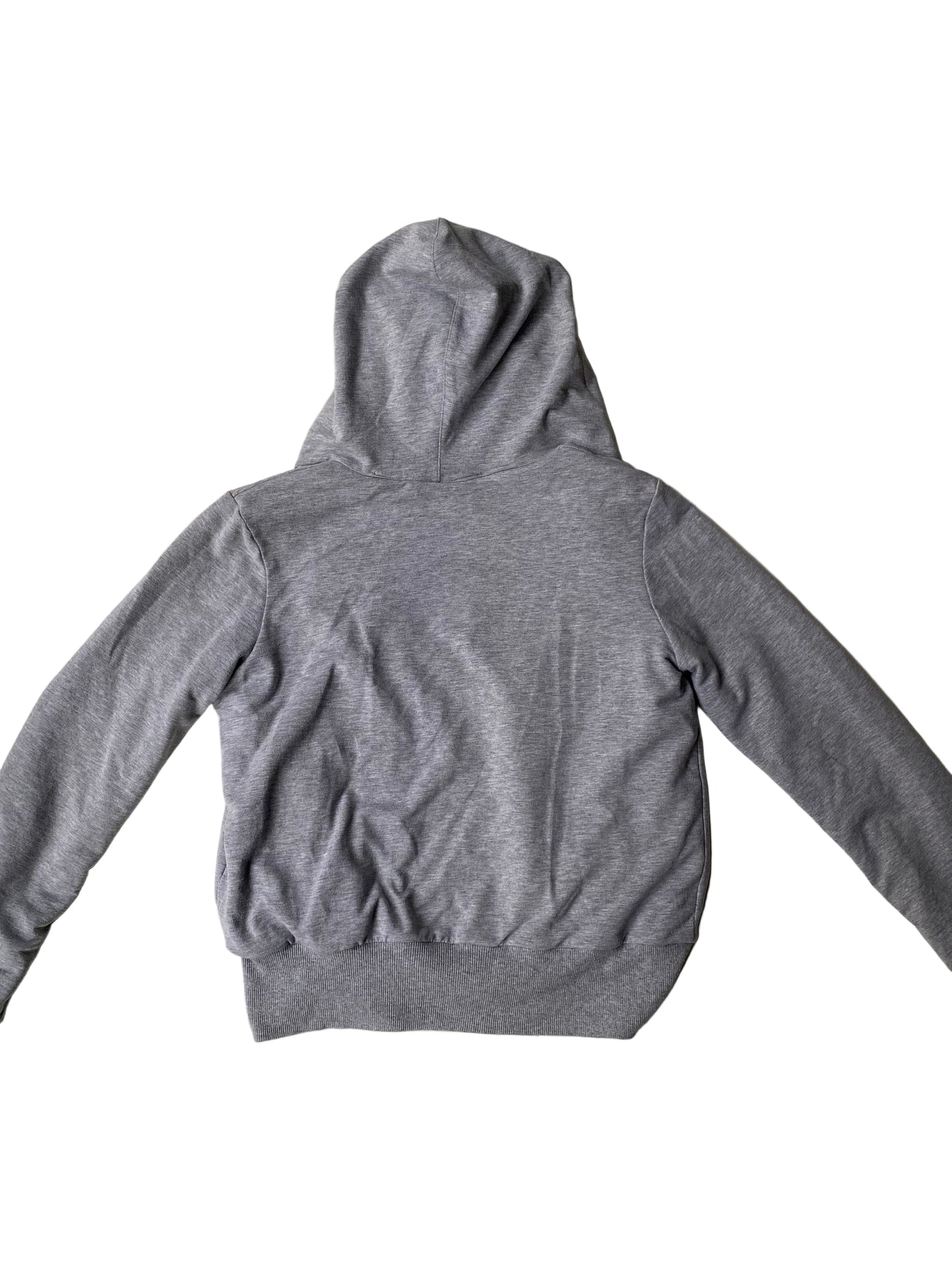 Grey cotton cropped zip up jacket