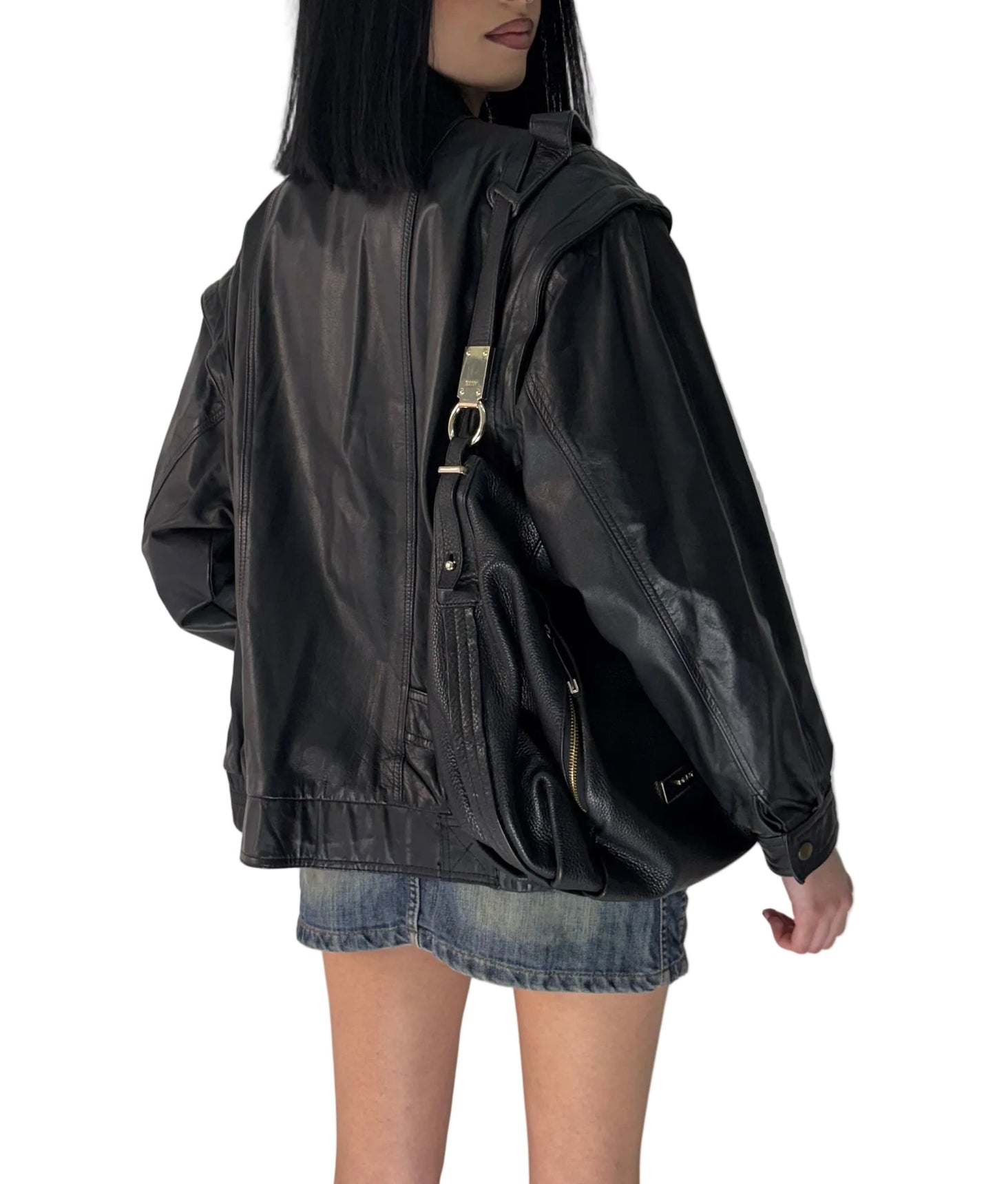 Vintage leather Bomber / Vest