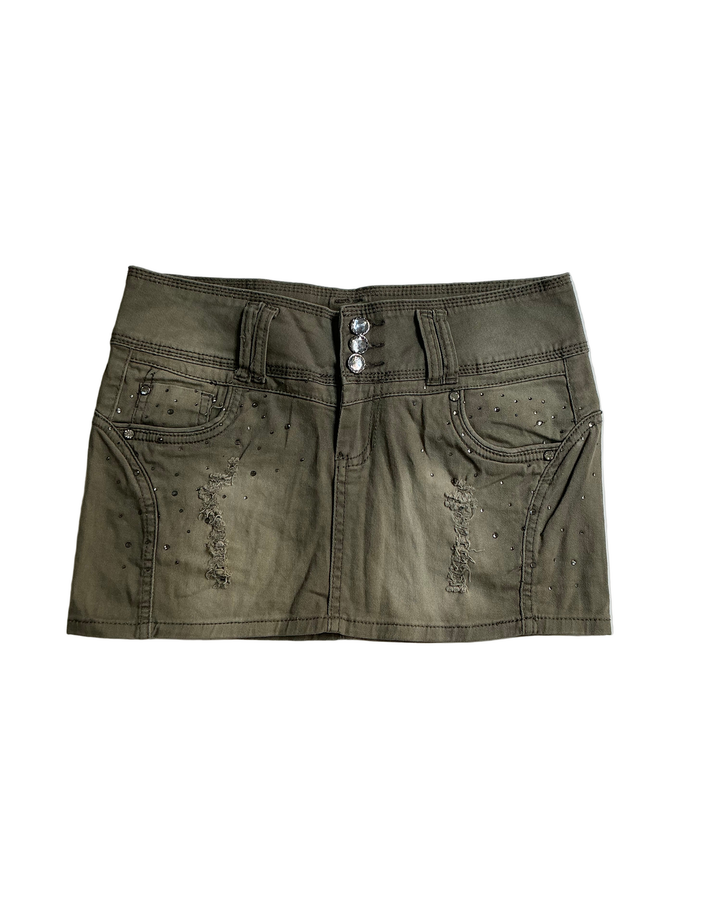 Y2K khaki mini skirt