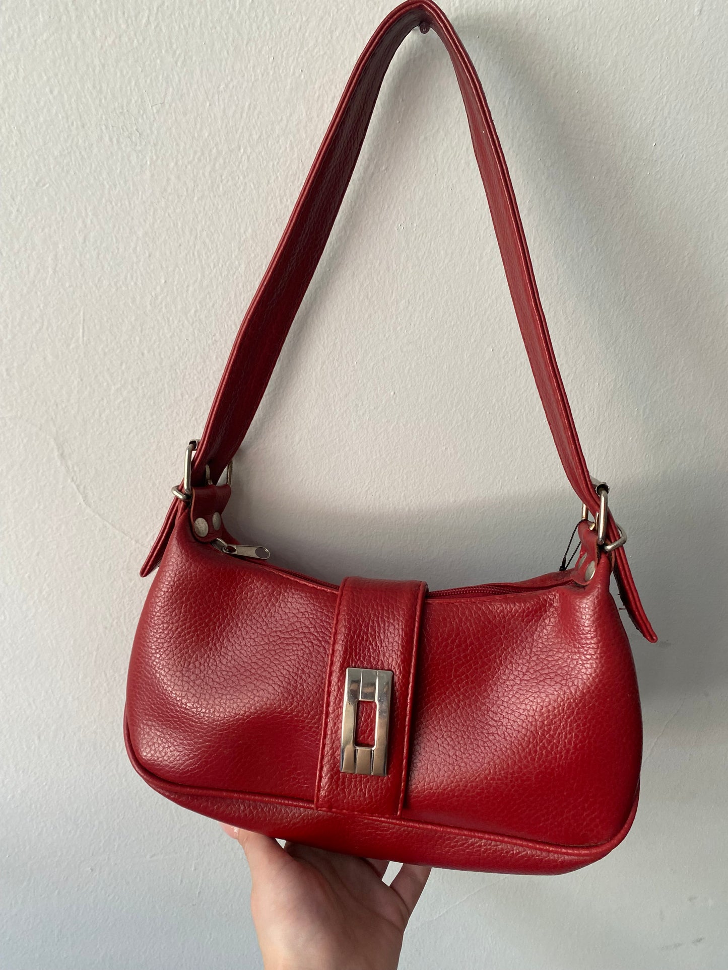 Y2K burgundy shoulder bag