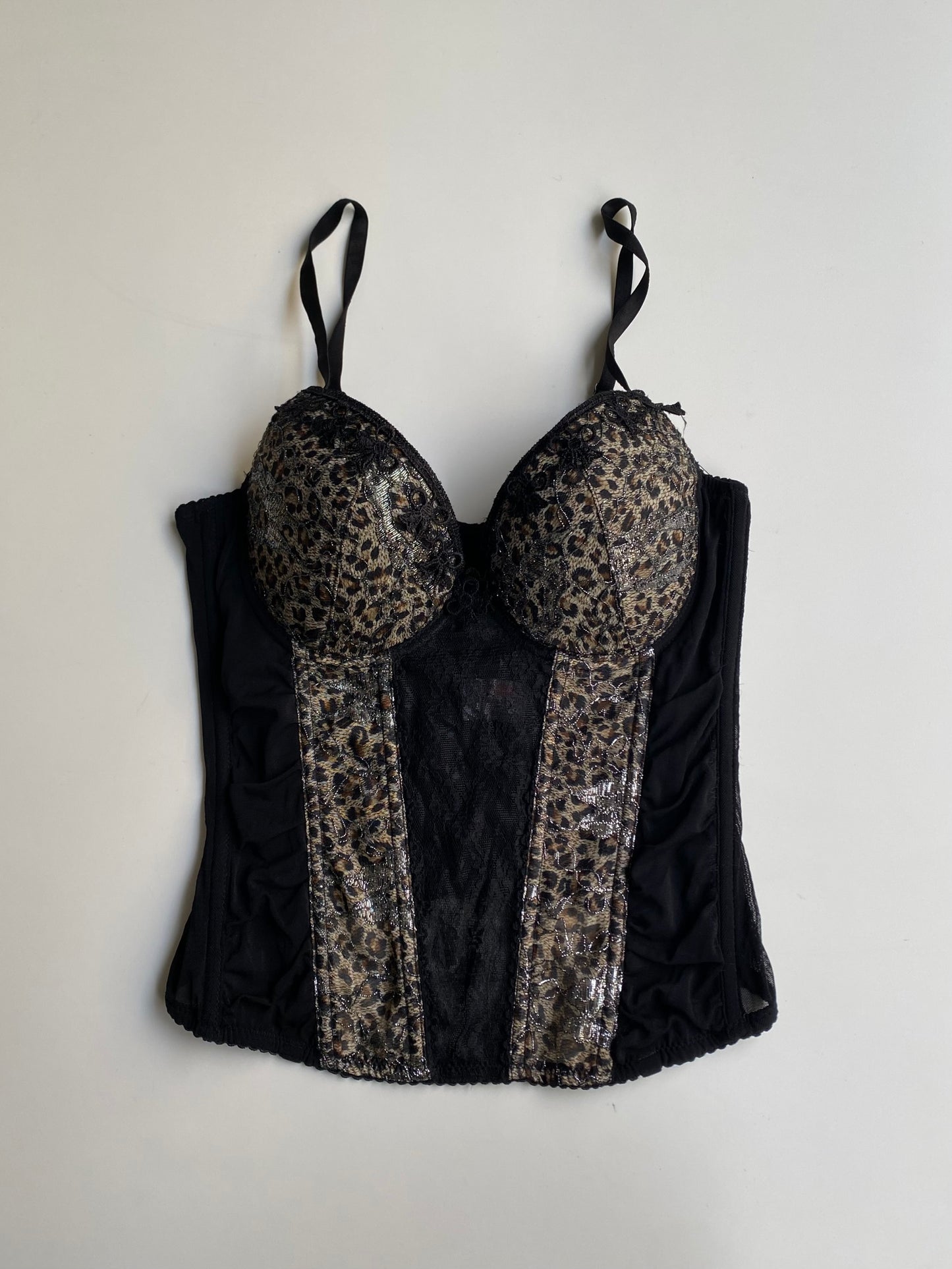 Y2k animal print corset top