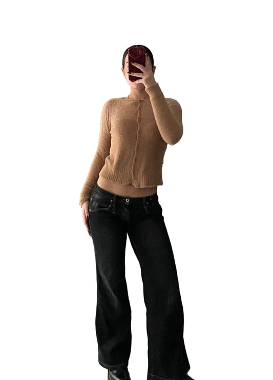 Cropped Camel cardigan