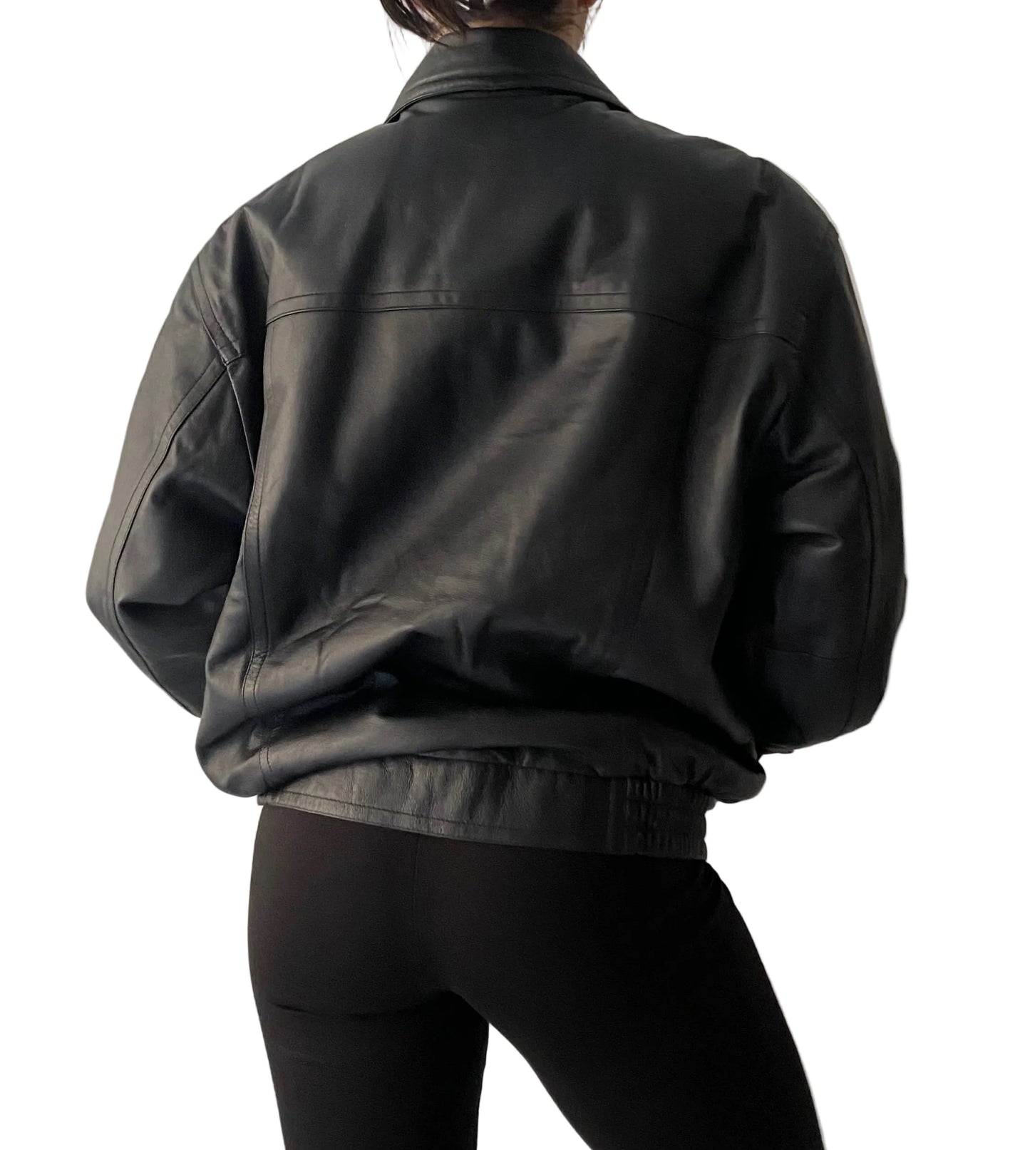 Vintage unisex black bomber jacket
