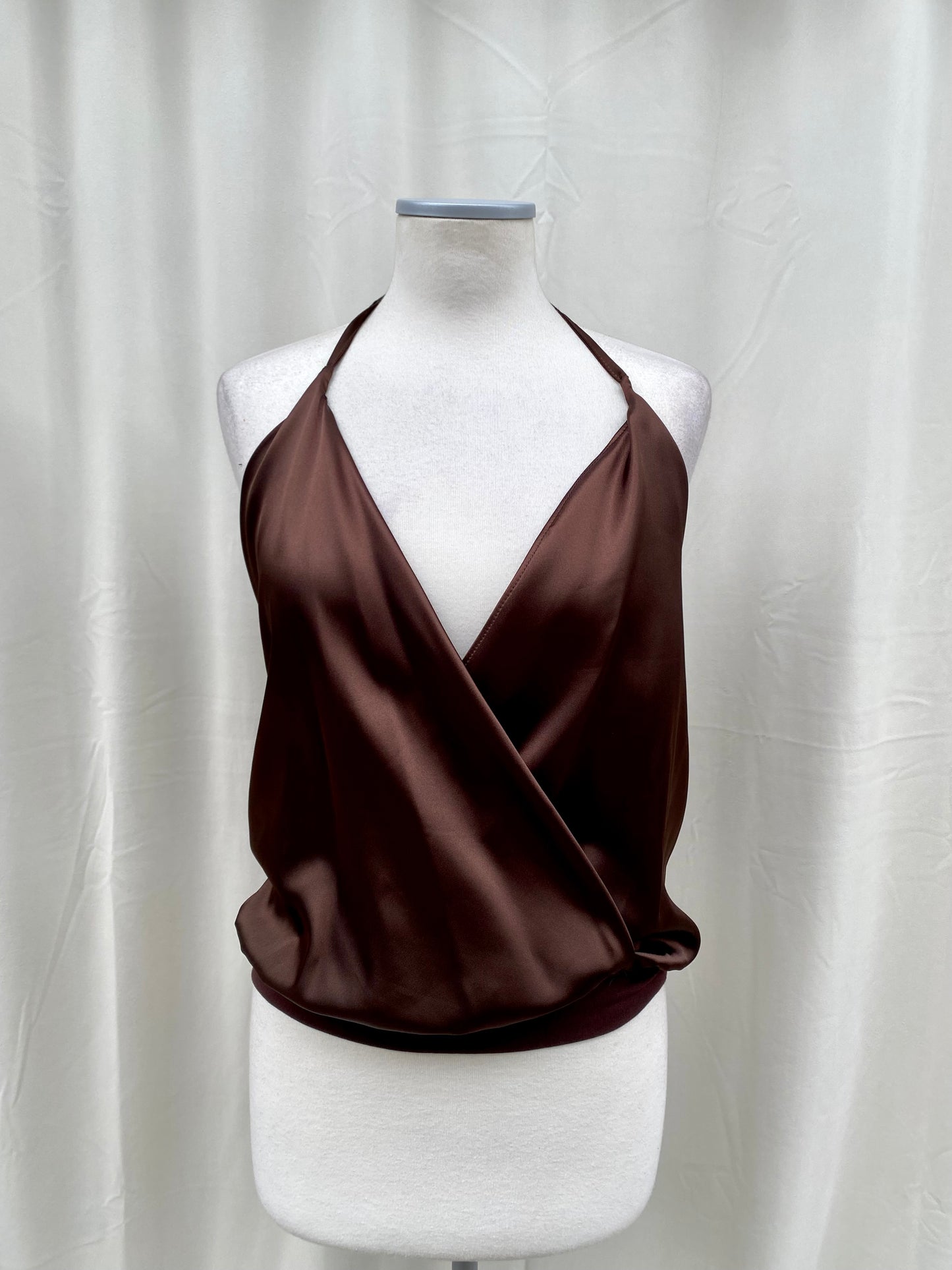 Deadstock Open Back satin top