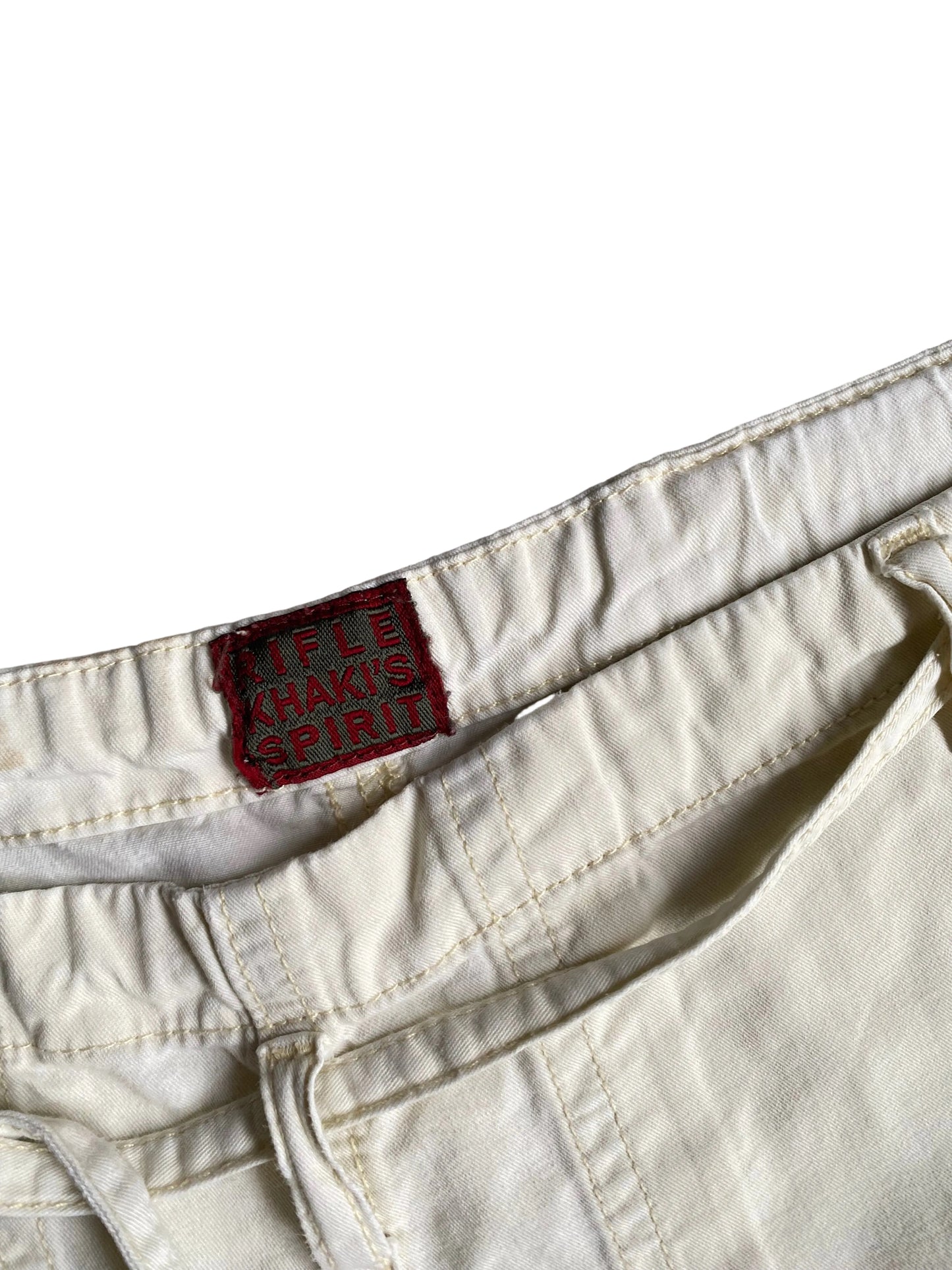 Cream Rifle cotton pants