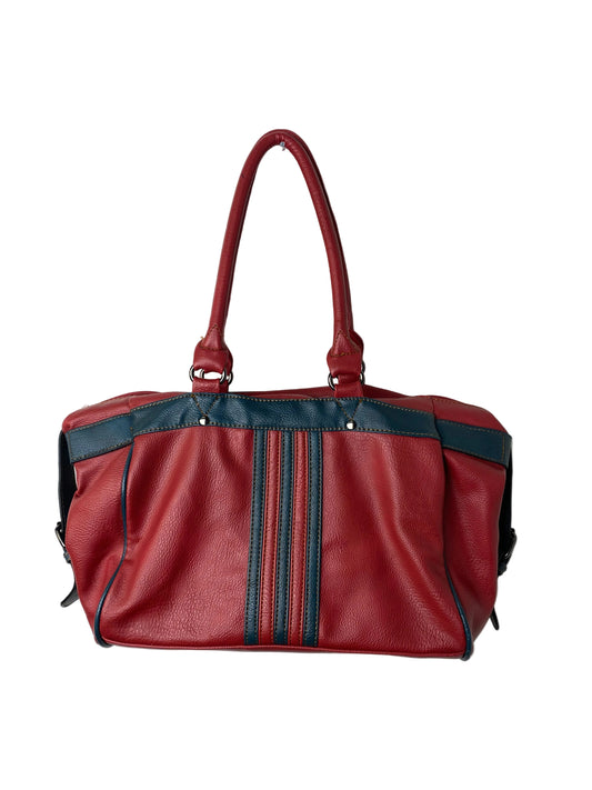 Vintage eco leather big shoulder bag