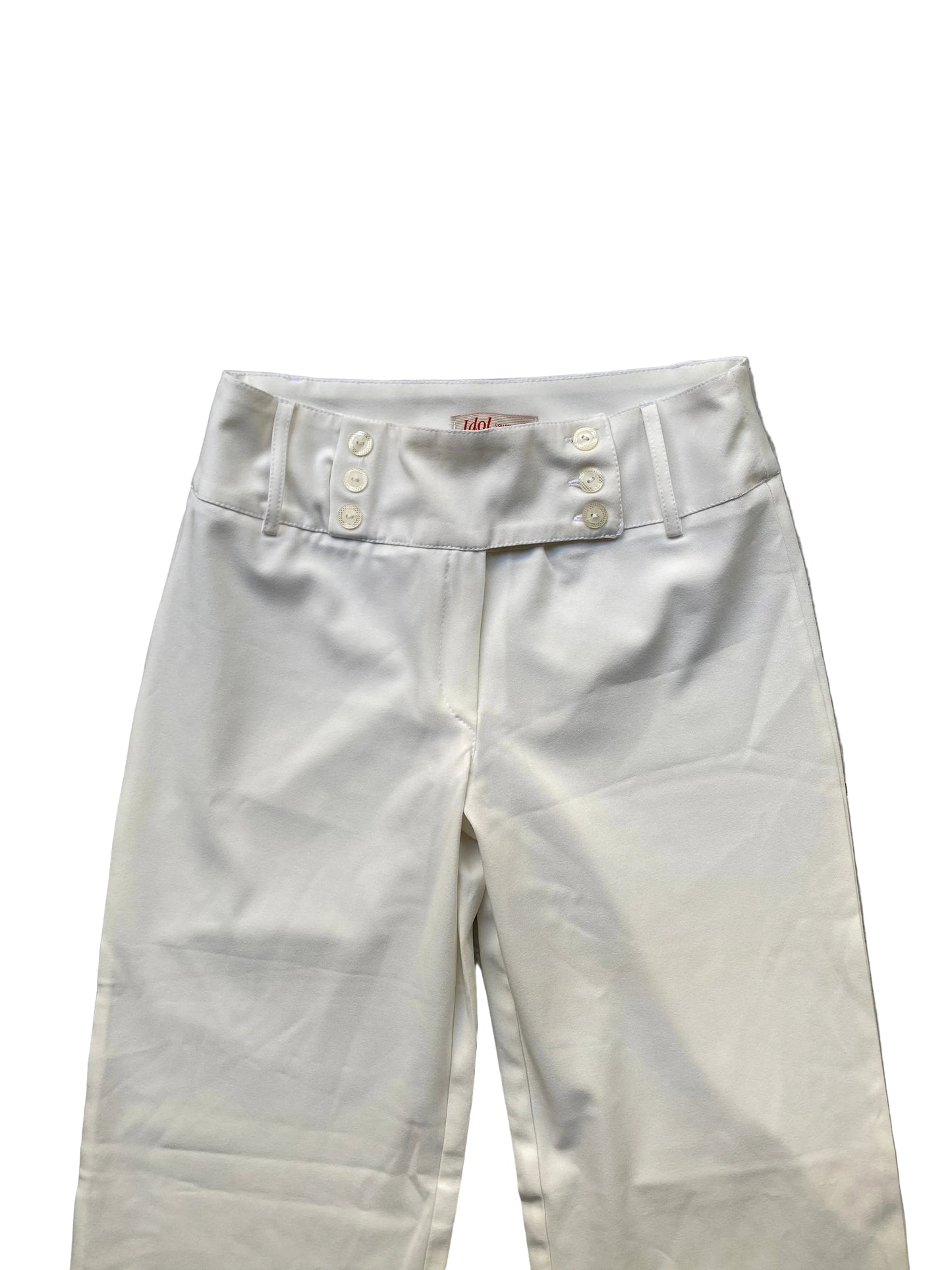 White mid rise office pants
