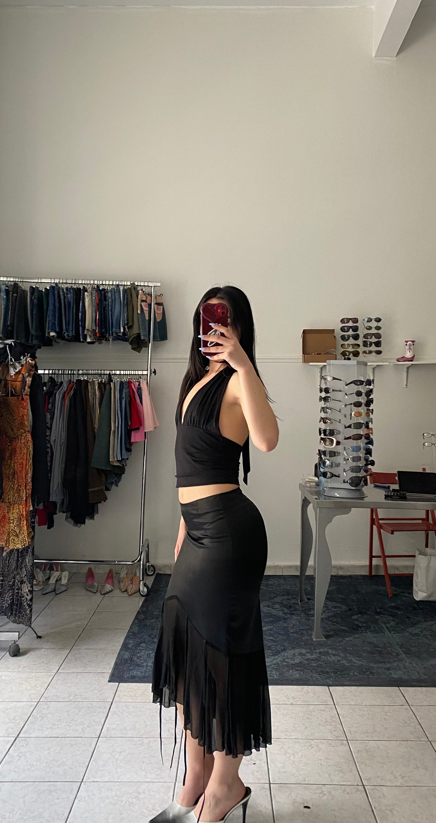 Deadstock Asymmetrical skirt