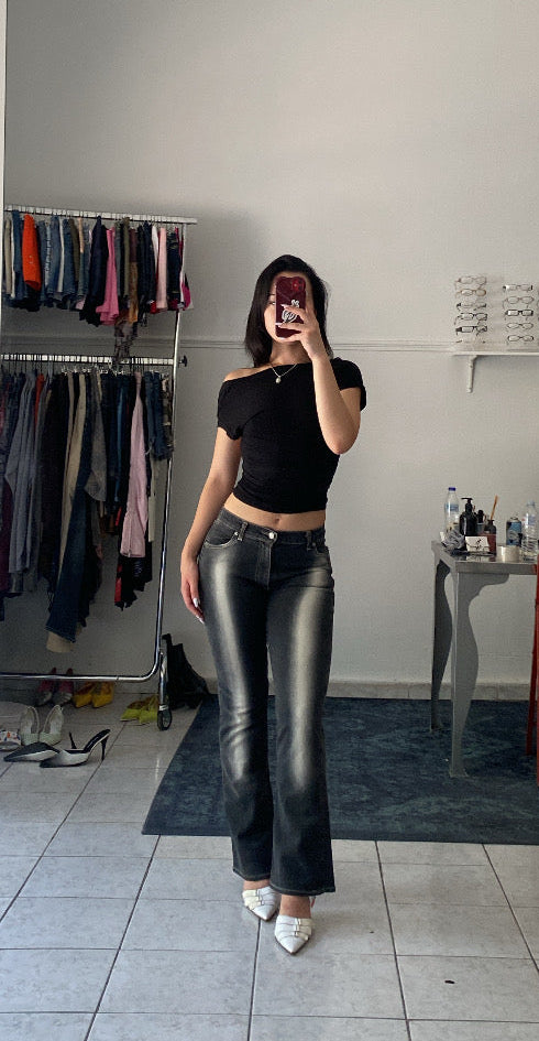 Y2K Low Rise Washed Stretchy Pants