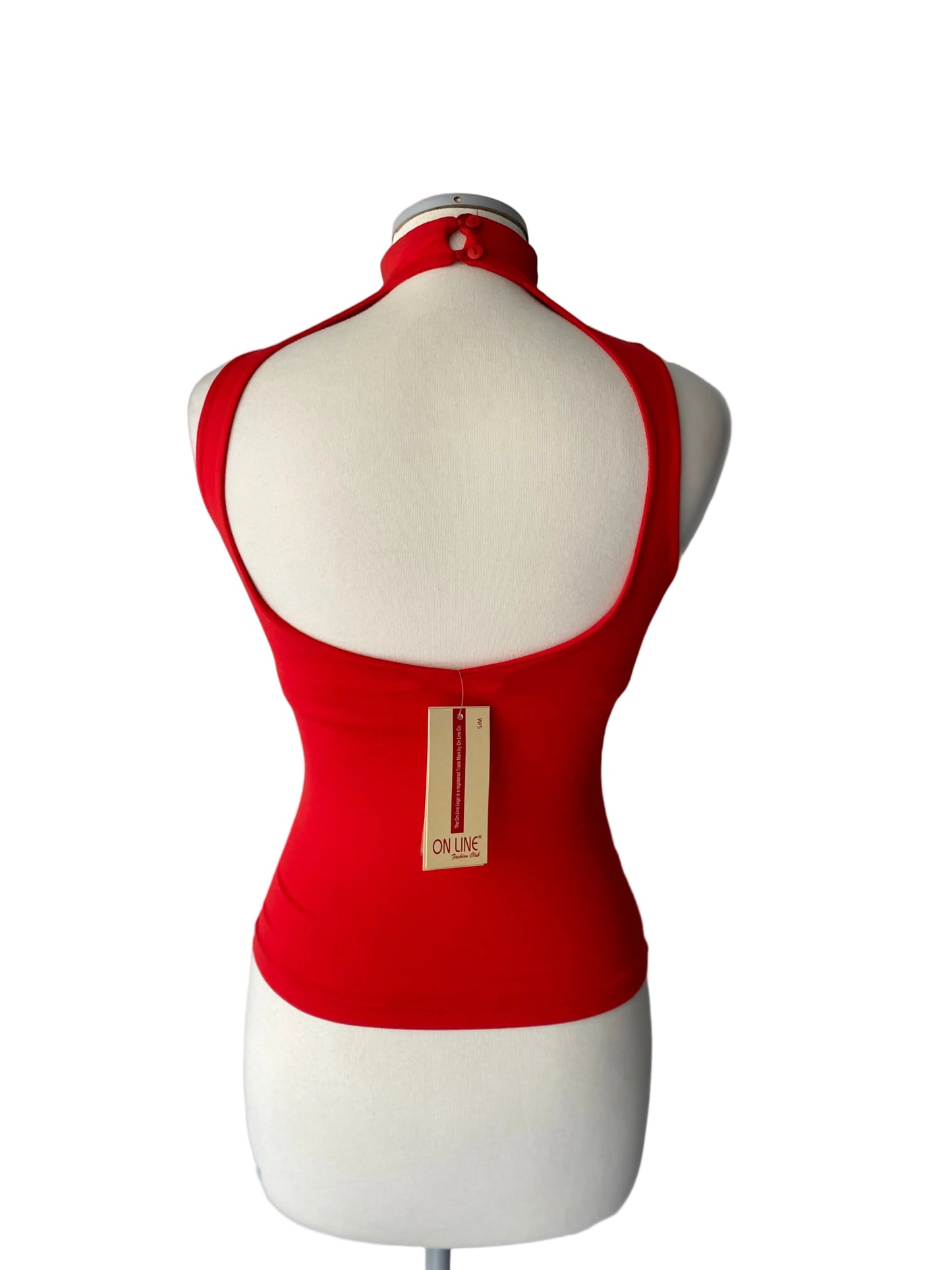 Deadstock Qipao Red top