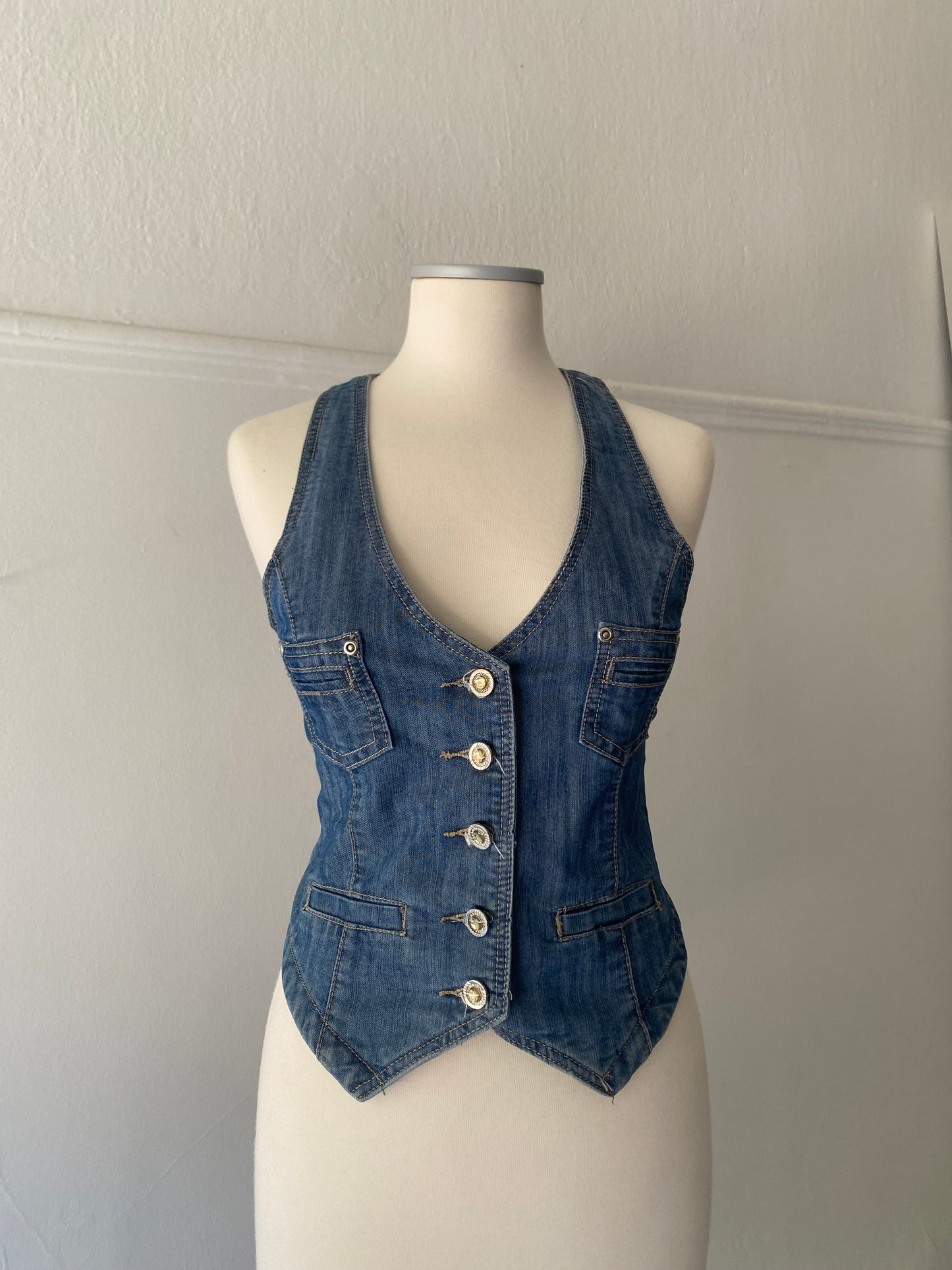 Y2k denim vest