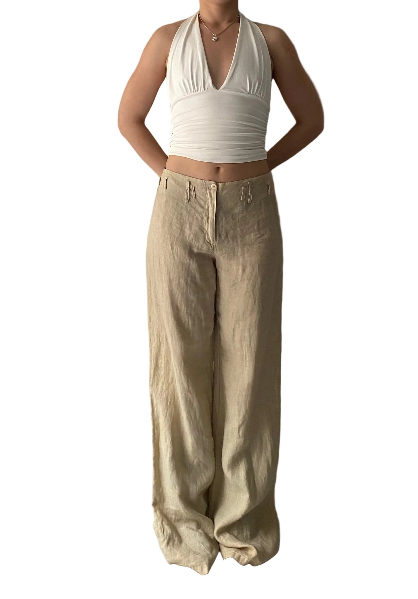 Linen oversized pants