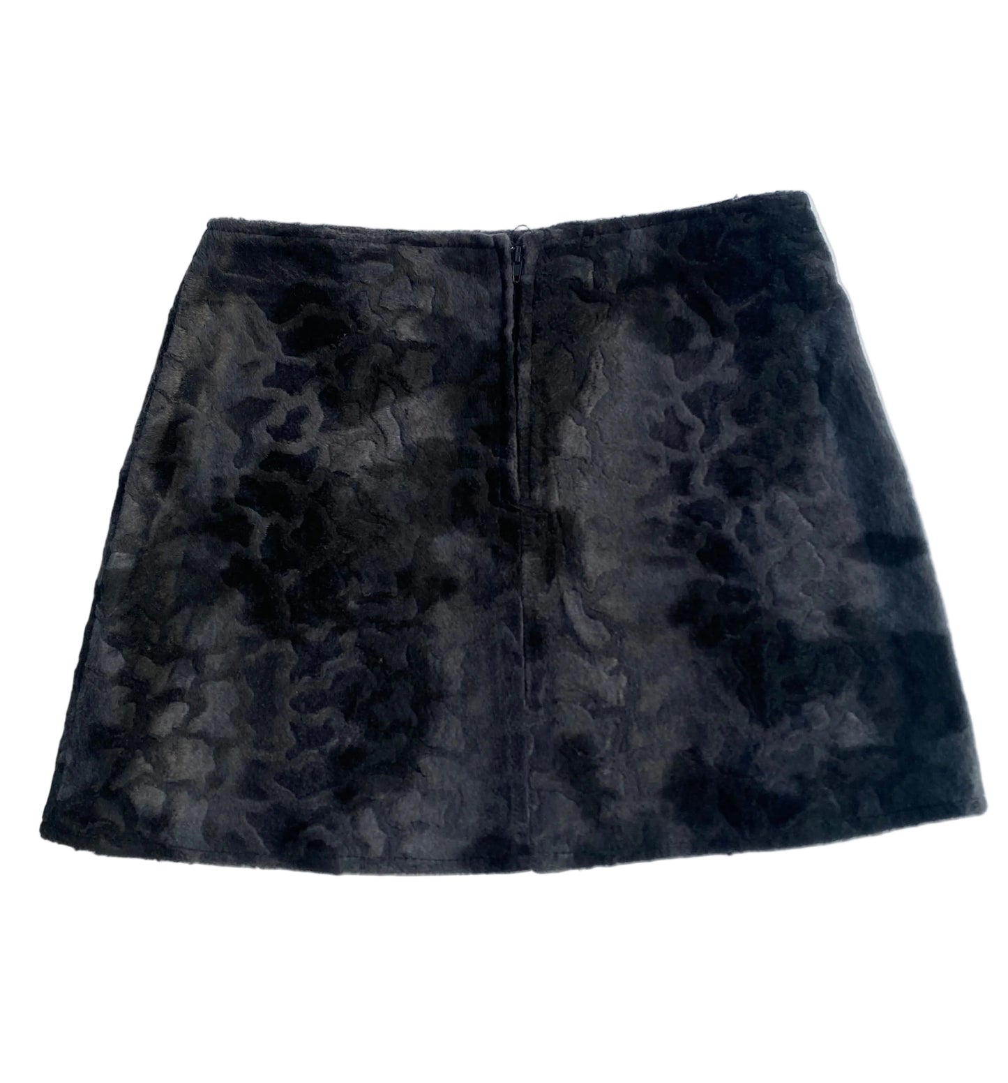 velvet mini skirt
